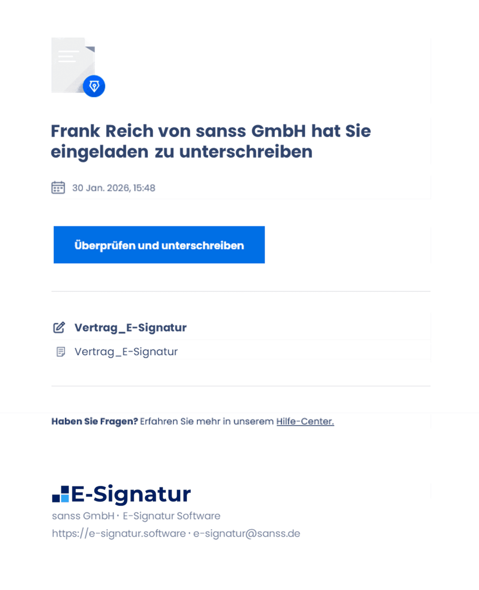 E-Signatur Einladung